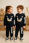 JF 2 PC Black Sonic Autumn & Winter Terry Fabric Track Suit, Sweatshirt and Trouser Set TS6418I