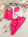 Pink Baby Girl Hoodie & Trouser Set - Soft Fleece Stuff, Machine Washable - Perfect for Winter, Perfect for Outdoor TS6419M