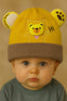 Yellow Baby Bear Face Warm Winter Wool Cap (0 Months - 24 Months) CP5109D