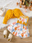 Toddler Baby Girls Casual Cute 2pcs Outfit, Floral Print Bow Sleeveless Dress & Ribbed Cardigan Outdoor Set FD6102E