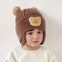 Bear Ears Knit Beanie for Youngsters - Soft Cotton, Stretch Fit CP5103