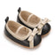 Black Bow Party Style Rubber Sole Girls Shoes SH7157B