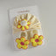 CB Cream & Yellow Flower Cap and Booties Set CP5009C