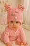 Pink Fashion Baby Warm Winter Wool Cap (0 Months - 24 Months) CP5084A