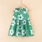 JF Green Flower Printed Frock FD6082A