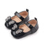Black Baby Girl Princess Shoes with Shiny Diamond SH7106A