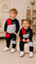 Happy Black & Red Design Baby Hoodie & Trouser Set - Soft Fleece Stuff, Machine Washable - Perfect for Winter, Perfect for Outdoor TS6419N