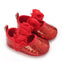 Red Cute Flower Princess Baby Girl Booties BTS9118B