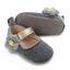 Gray Flower Booties BTS9117B