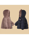 Unisex Lightweight Winter Hooded Jacket with Soft Plush Lining, Thick Warmth, Cute Bear Ears Hat - Gray with Brown Accents, Zipper Design, Casual Winter Wear, Durable Zip-Up Jacket HJ6209D