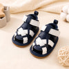JF Black & White Summer Rubber-Sole Sandals for Boys And Girls SDL7582A