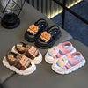 Girls' Pink Summer Sandals | Cartoon Pattern, Fastener, Low Top, PVC Material SDL7581A