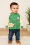 Green & Off-white Fashion Sweater Cardigan SC6303E