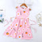 JF Pink Flower Printed Frock FD6078C