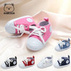 RABEISIR Adorable Bear Design Toddler Canvas Sneakers - Soft Sole, High-Top Ankle Shoes for Boys & Girls, Lightweight & Comfortable, All-Season Wear Booties BTS9122G