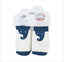 BF White+Blue Socks and Knee Pad Set SK3009C