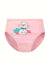 4pcs Girls' Cotton Briefs - Cute Bear Print, Cartoon Design, Medium Stretch, Regular Fit Underwear for Youngsters US6113F