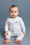 2 Pcs Baby Ferozi Cute Little Princess Print Long Sleeve Body Suit, Comfortable Spring And Autumn Outdoor Wear BS6413B
