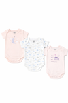 3pcs Adorable Baby Cotton Romper Set - Cute Animal Patterns & Stripes BS6431B