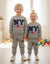 JF 2 PC Grey NY Autumn & Winter Terry Fabric Track Suit, Sweatshirt and Trouser Set TS6418H