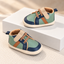 JF Saga Green & Navy Blue Baby Retro Sport Hight-top Booties BTS9128E