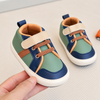 JF Saga Green & Navy Blue Baby Retro Sport Hight-top Booties BTS9128E