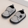 JF Grey & Black Baby Coco Booties BTS9128B