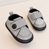 JF Grey & Black Baby Coco Booties BTS9128B