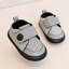 JF Grey & Black Baby Coco Booties BTS9128B