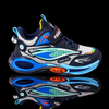 JF Navy Blue & Mint Green Velocity Pro Kids Sneakers Shoes SH7197A