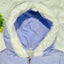 Girls Purple Warm Inner Fur Hooded Puffer Jacket HJ6201B