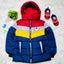 Boys Red & Navy Blue Warm Inner Furr Hooded Puffer Jacket HJ6203B