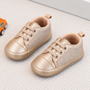 JF Champagne Gold Baby Sparkle Luxe High-Top Booties BTS9129E