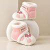 JF Premium Blush Pink Fur-Lined Star Baby Winter Shoes SH7199E