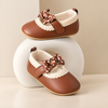 JF Brown Coca Polka Dot Bow Baby Girl Shoes SH7198C