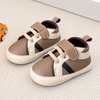 JF Mocha & Ivory Baby Classic Varsity High-Top Booties BTS9129F