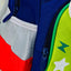 Navy Blue & Parrot Green Bear & Slogan Graphic Functional Backpack School Bag BG5540D