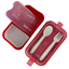 Red & Brick Red Portable Rectangle Lunch Box With Spoon Set 800 ML BCP1059C
