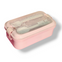 T. Pink Portable Rectangle Lunch Box With Spoon Set 800 ML BCP1059E