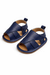 JF Navy Blue Summer Rubber-Soled Sandals for Boys SDL7562A