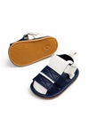 JF Navy Blue & White Summer Rubber-Soled Sandals for Boys SDL7560C