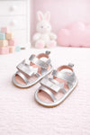 JF Silver Color Summer Rubber-Soled Sandals for Girls SDL7556B