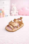 JF Champagne Golden Color Summer Rubber-Soled Sandals for Girls SDL7556C