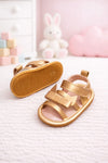 JF Champagne Golden Color Summer Rubber-Soled Sandals for Girls SDL7556C