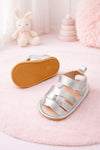 JF Silver Color Summer Rubber-Soled Sandals for Girls SDL7557B