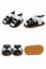 JF Black & White Summer Rubber-Soled Sandals for Boys SDL7560A
