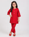 JF Quartz Pink Girls Dress 2 Pieces Set FD6014