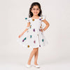 JF White Frock with Hairband FD6017