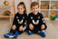 JF 2 PC Black Sonic Autumn & Winter Terry Fabric Track Suit, Sweatshirt and Trouser Set TS6418I