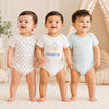 3pcs Adorable Baby Cotton Romper Set - Cute Animal Patterns & Stripes BS6431E